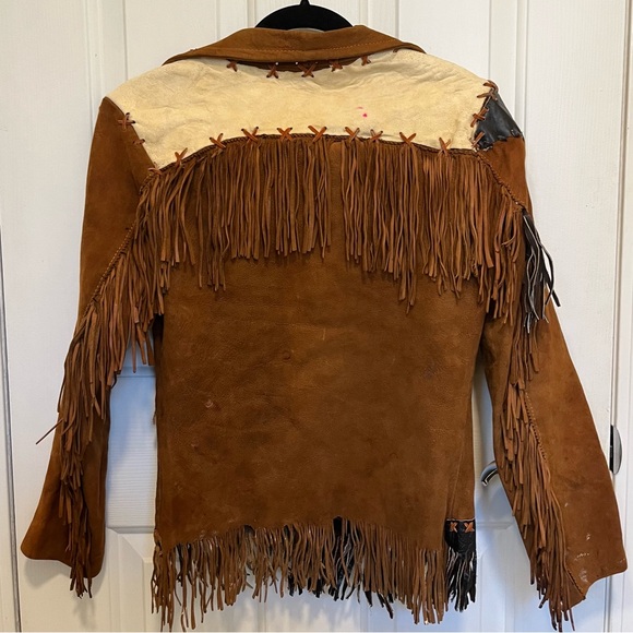 Vintage Rust Brown Suede Fringe Western Jacket - Picture 5 of 9